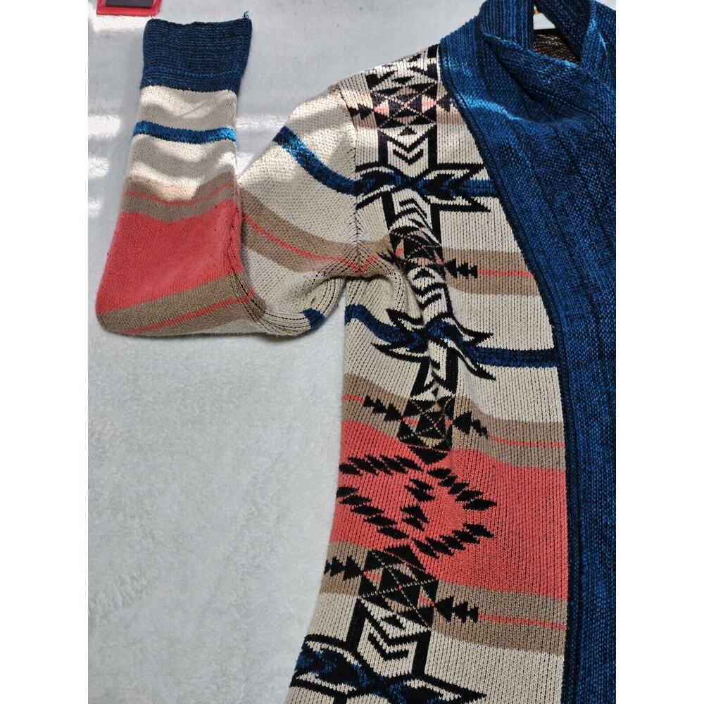 Belldini Womens Southwest Striped Cardigan Open Sweater Multicolor Small - Picture 3 of 10